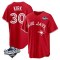 tocy T.Blue Jays #30 Alejandro Kirk Player Red 2025 World Series Home Limited Stitched Jerseys