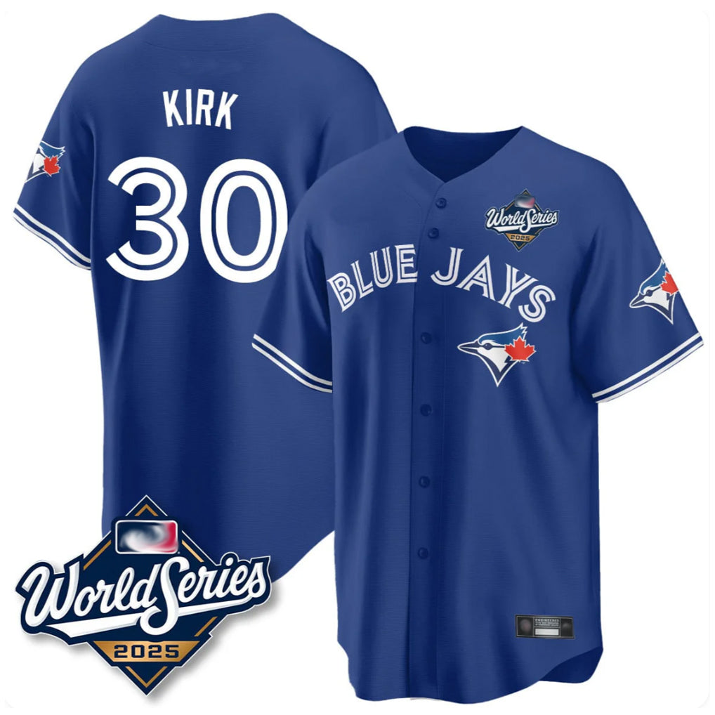 tocy T.Blue Jays #30 Alejandro Kirk Player Royal 2025 World Series Limited Stitched Jerseys
