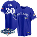 tocy T.Blue Jays #30 Alejandro Kirk Player Royal AL East Division All Stitched Jerseys