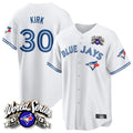 tocy T.Blue Jays #30 Alejandro Kirk Player White 2025 American League All Stitched Jerseys