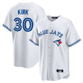 tocy T.Blue Jays #30 Alejandro Kirk Player White Home Game Stitched Jerseys