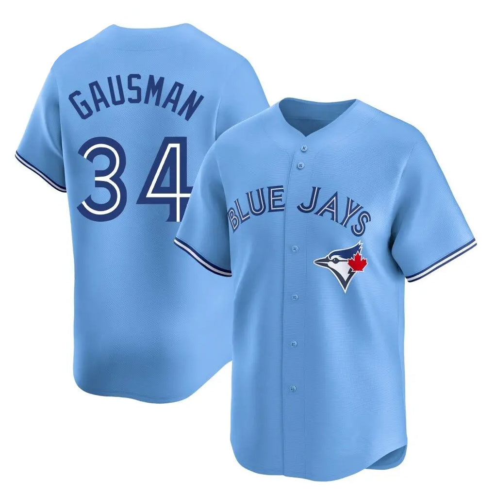 tocy T.Blue Jays #34 Kevin Gausman Player Blue Home Limited Stitched Jerseys