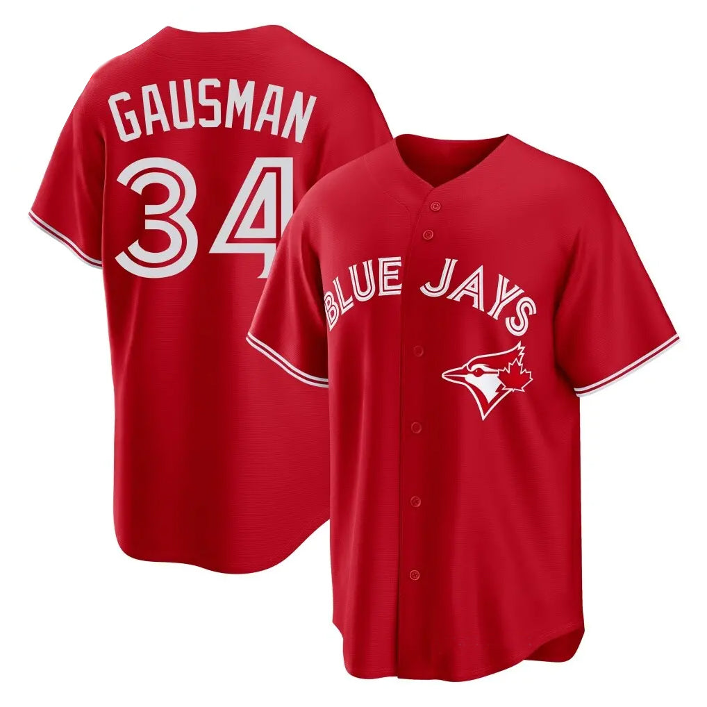 tocy T.Blue Jays #34 Kevin Gausman Player Red Home Limited Stitched Jerseys