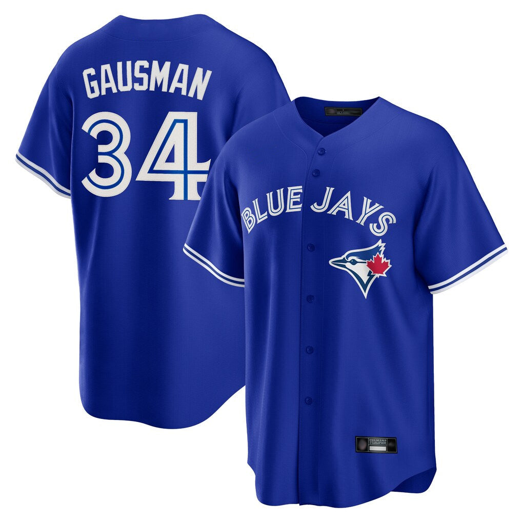 tocy T.Blue Jays #34 Kevin Gausman Player Royal Alternate Replica Player Stitched Jerseys