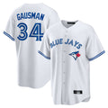 tocy T.Blue Jays #34 Kevin Gausman Player White Home Game Stitched Jerseys