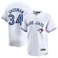 tocy T.Blue Jays #34 Kevin Gausman Player White Home Limited Stitched Jerseys