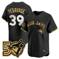 tocy T.Blue Jays #39 Trey Yesavage Player Black 50 Seasons Patch Vapor Premier Limited All Stitched Jerseys