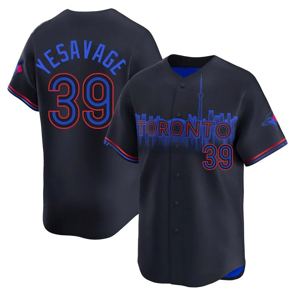 tocy T.Blue Jays #39 Trey Yesavage Player Black City Connect Limited Stitched Jerseys