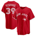 tocy T.Blue Jays #39 Trey Yesavage Player Red Home Game Stitched Jerseys