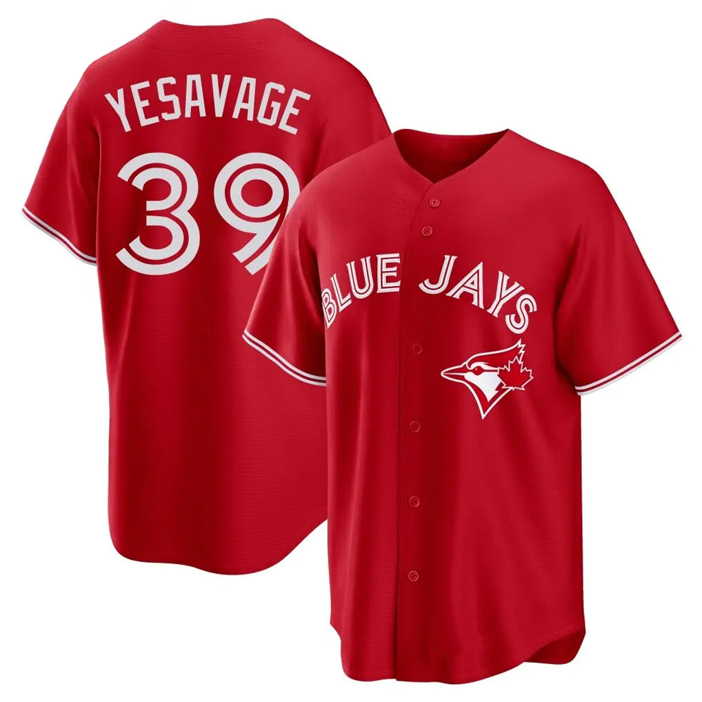 tocy T.Blue Jays #39 Trey Yesavage Player Red Home Game Stitched Jerseys