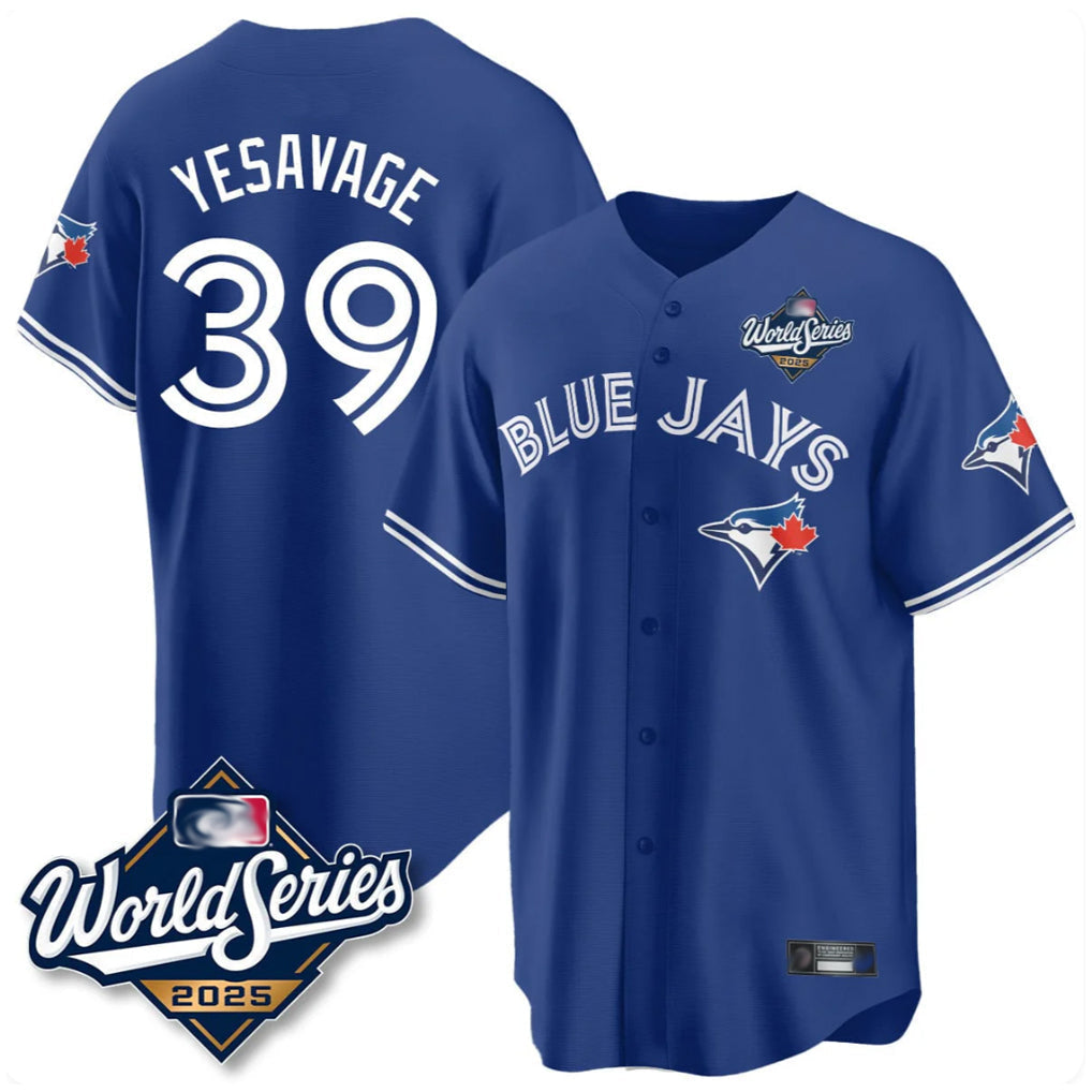 tocy T.Blue Jays #39 Trey Yesavage Player Royal 2025 World Series Limited All Stitched Jerseys