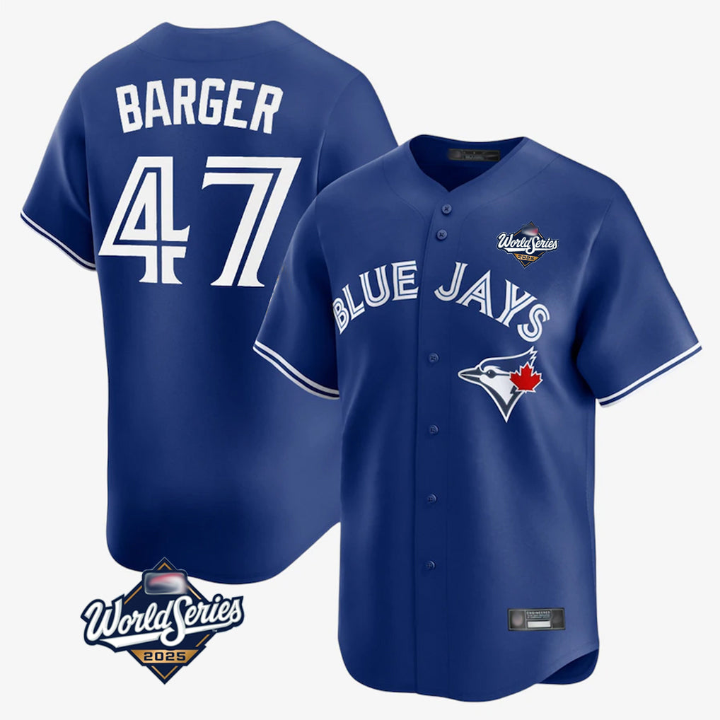 tocy T.Blue Jays #47 Addison Barger Player Navy 2025 World Series Limited Stitched Jerseys