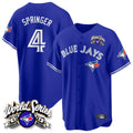 tocy T.Blue Jays #4 George Springer Player Royal 2025 American League All Stitched Jersey