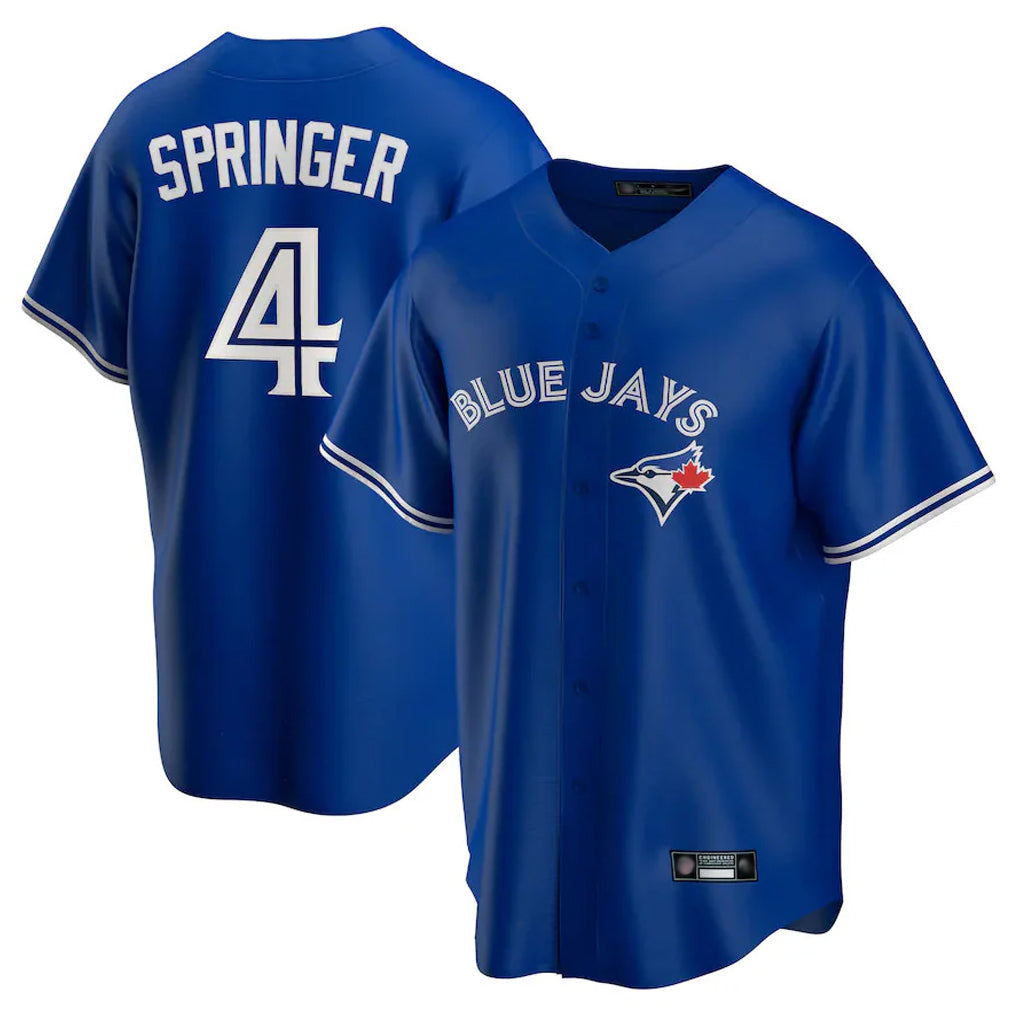 tocy T.Blue Jays #4 George Springer Player Royal Game Stitched Jerseys