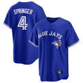 tocy T.Blue Jays #4 George Springer Player Royal Home Game Stitched Jerseys