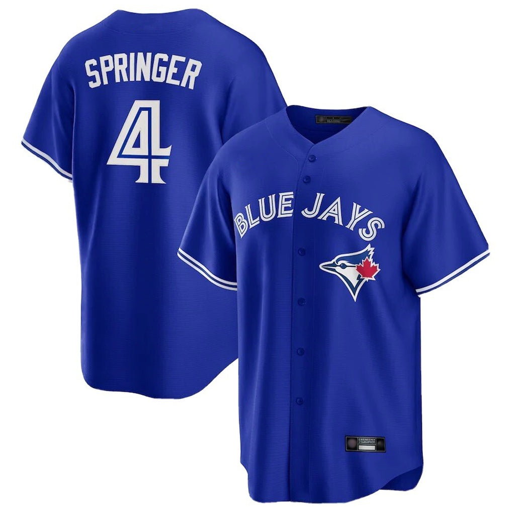 tocy T.Blue Jays #4 George Springer Player Royal Home Game Stitched Jerseys