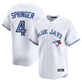tocy T.Blue Jays #4 George Springer Player White Home Limited Stitched Jerseys