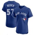 tocy T.Blue Jays #57 Shane Bieber Player Royal Elite Home Limited Stitched Jerseys