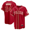 tocy T.Rangers #24 Brandon Nimmo Player Red 2026 City Connect Stitched Jerseys