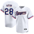 tocy T.Rangers #28 Jonah Heim Player White Gold Collection Limited Stitched Jerseys