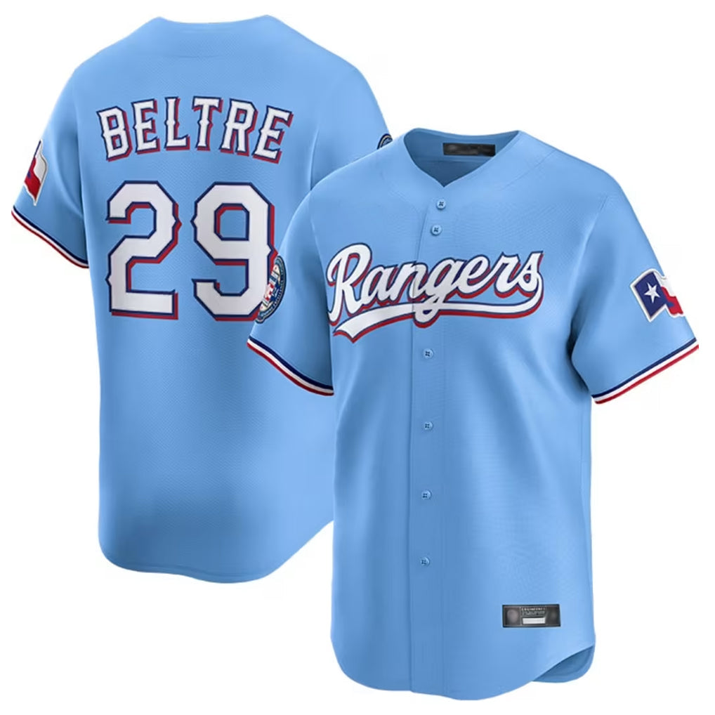tocy T.Rangers #29 Adrian Beltre Player Light Blue Home Limited Stitched Jerseys