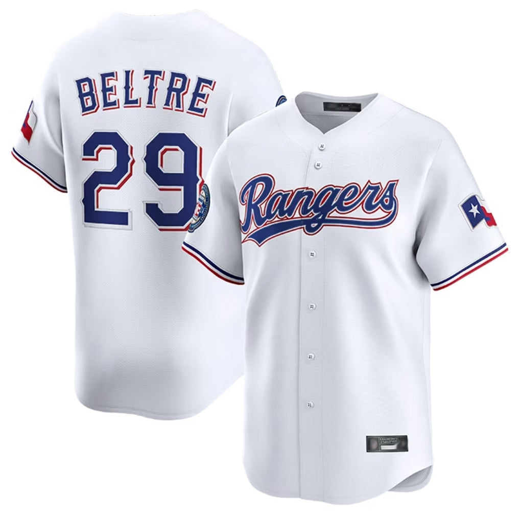 tocy T.Rangers #29 Adrian Beltre Player White Home Limited Stitched Jerseys