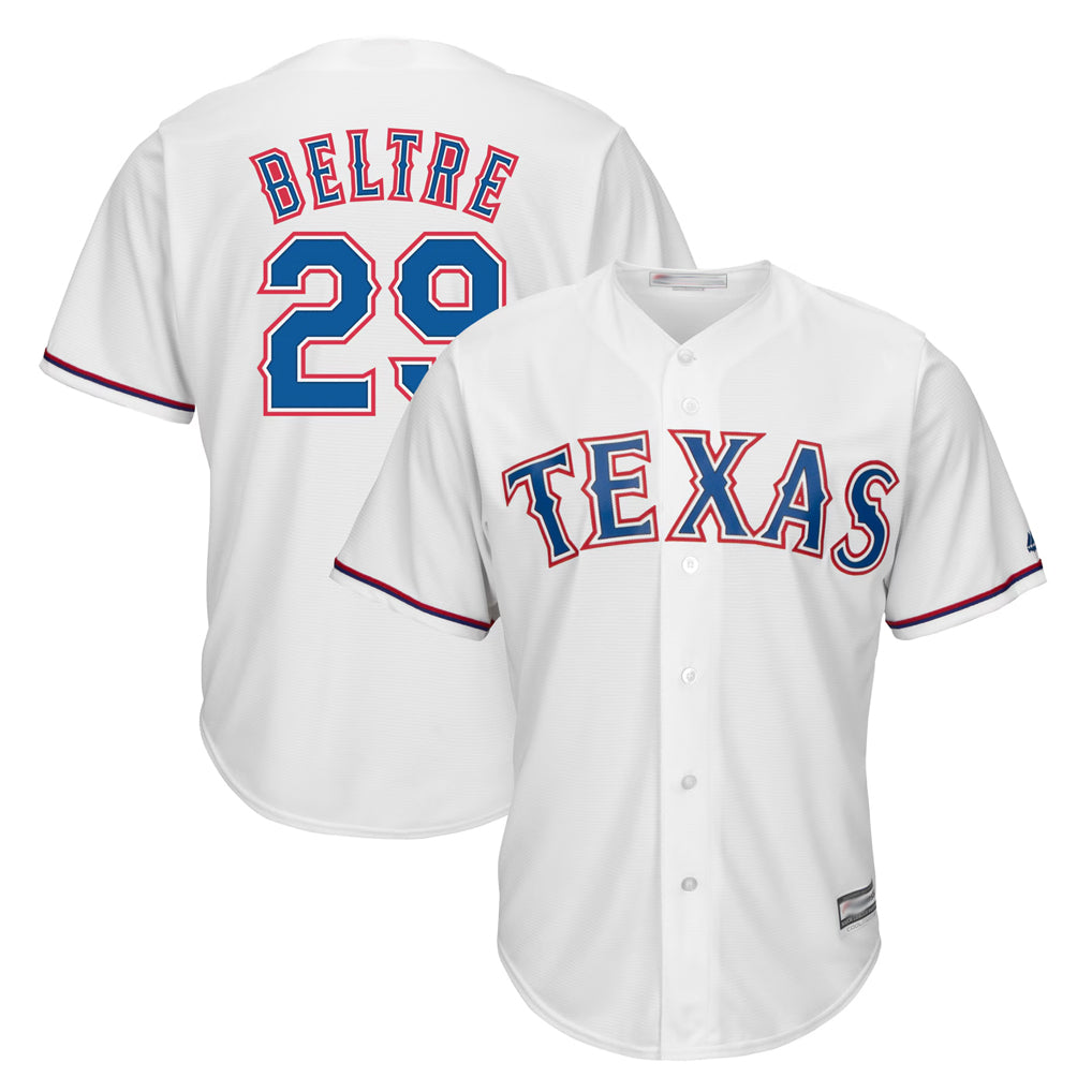 tocy T.Rangers #29 Adrian Beltre Player White Majestic Home Cool Stitched Jerseys
