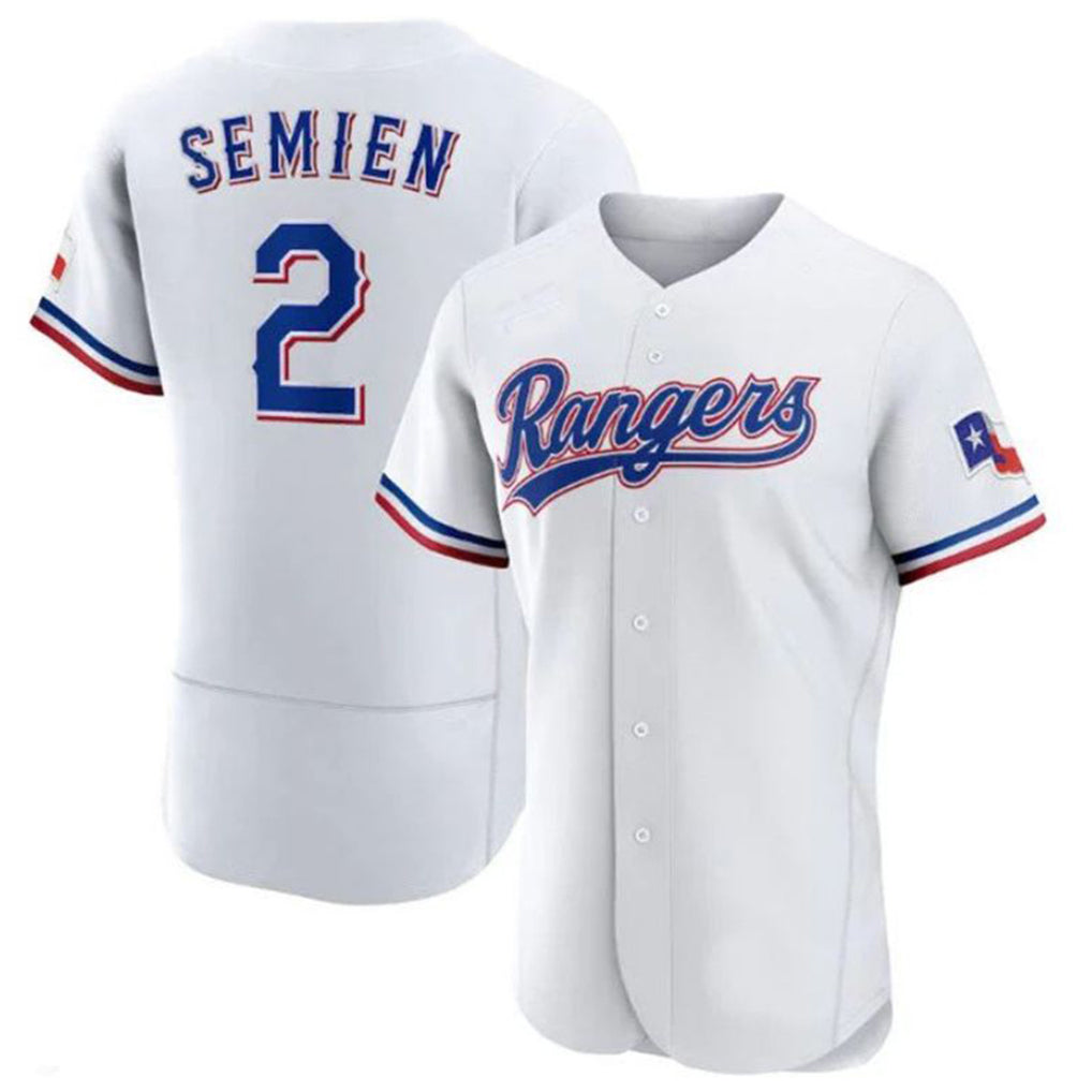 tocy T.Rangers #2 Marcus Semien Player Gold Collection Limited White Elite Stitched Jerseys