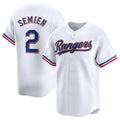 tocy T.Rangers #2 Marcus Semien Player Gold Collection Limited White Stitched Jerseys