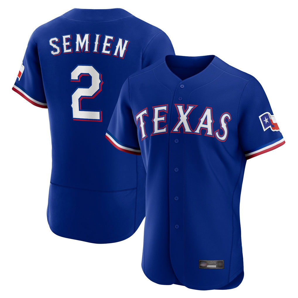 tocy T.Rangers #2 Marcus Semien Player Royal Elite Home Limited Stitched Jerseys
