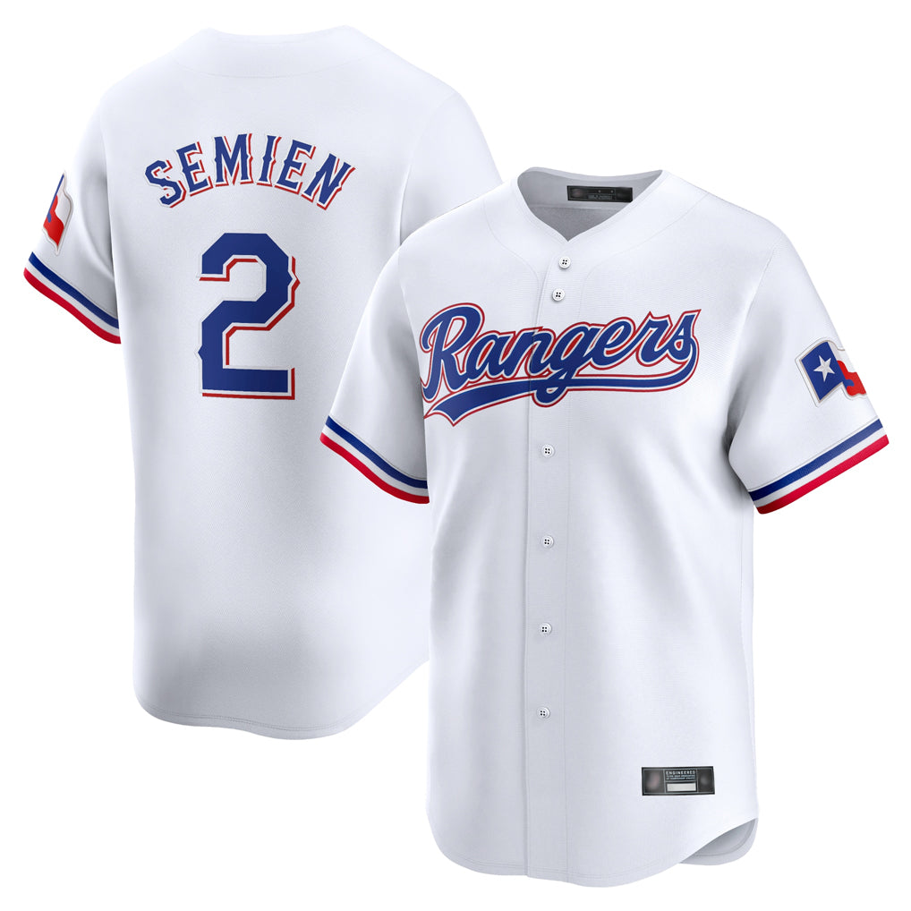 tocy T.Rangers #2 Marcus Semien Player White Home Limited Stitched Jerseys