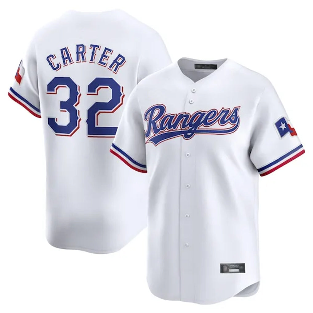 tocy T.Rangers #32 Evan Carter Player White Home Limited Stitched Jerseys