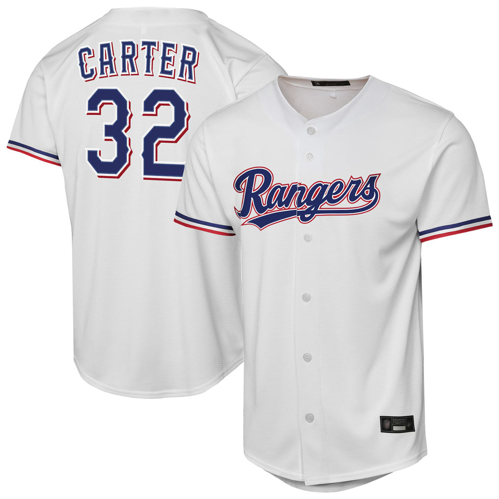 tocy T.Rangers #32 Evan Carter Player White Home Replica Stitched Jerseys