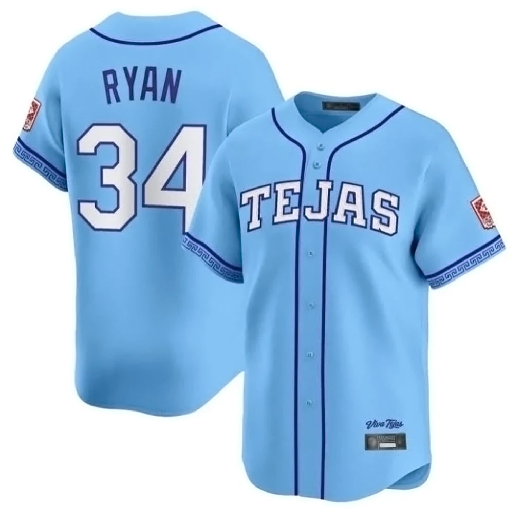 tocy T.Rangers #34 Nolan Ryan Player Blue 2026 City Connect Premier Stitched Jerseys