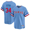 tocy T.Rangers #34 Nolan Ryan Player Light Blue Cooperstown Collection Limited Stitched Jerseys