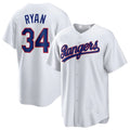 tocy T.Rangers #34 Nolan Ryan Player White Home Game Stitched Jerseys