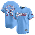 tocy T.Rangers #36 Wyatt Langford Player Light Blue Home Limited Stitched Jerseys