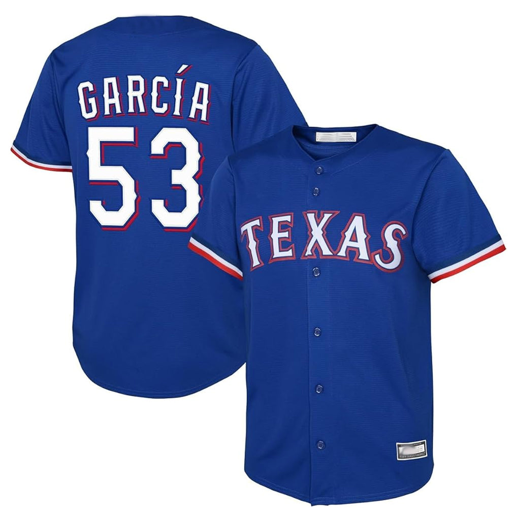 tocy T.Rangers #53 Adolis Garcia Player Royal Home Limited Stitched Jerseys