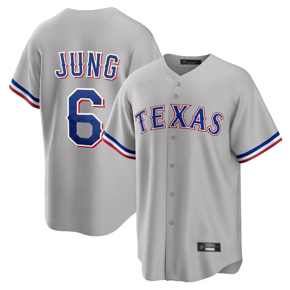 tocy T.Rangers #6 Josh Jung Player Gray Limited Home Stitched Jerseys