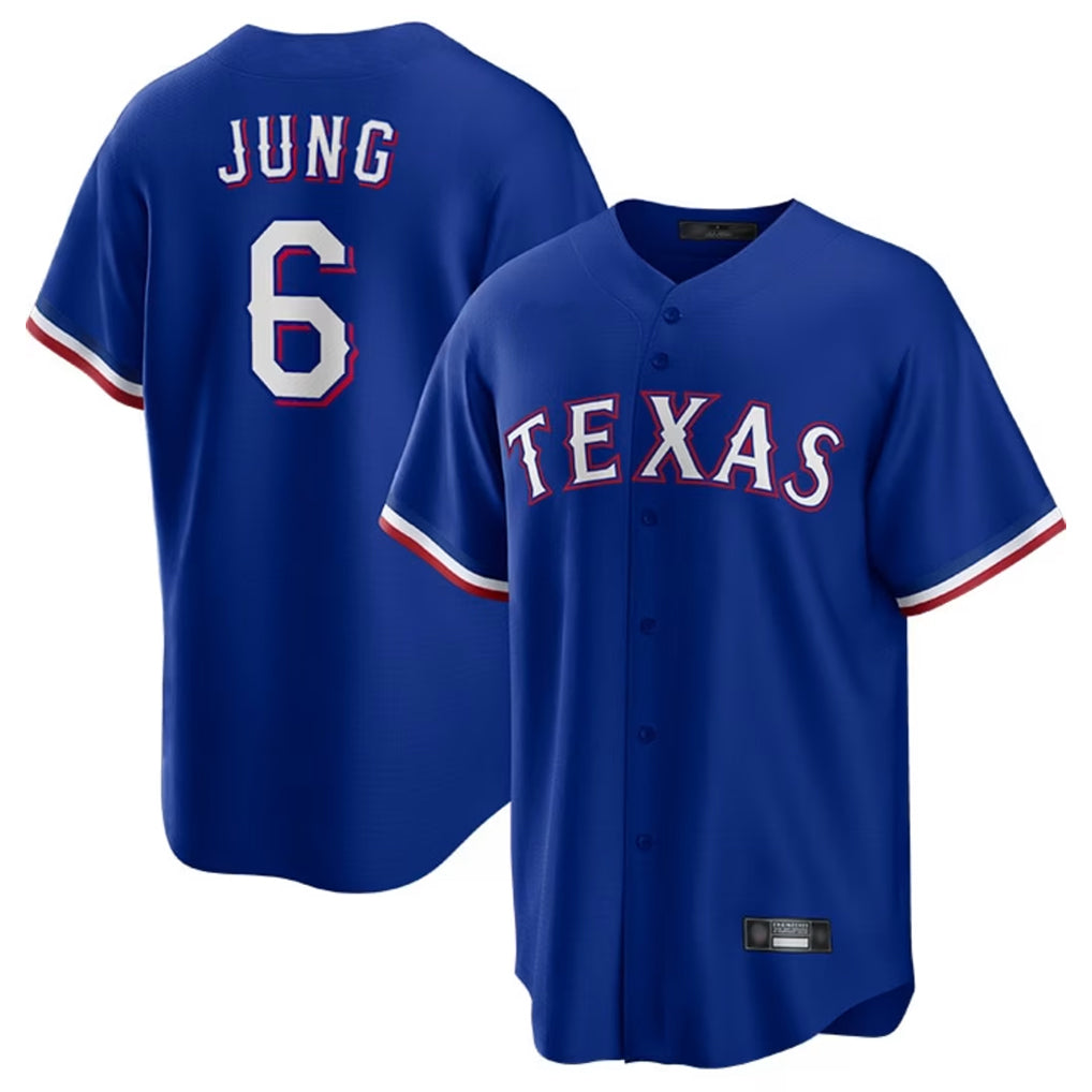 tocy T.Rangers #6 Josh Jung Player Royal Limited Home Stitched Jerseys
