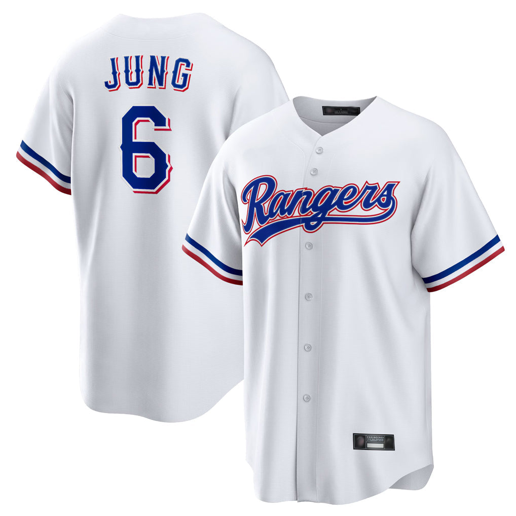 tocy T.Rangers #6 Josh Jung Player White Home Limited Stitched Jerseys