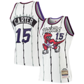 tocy T.Raptors #15 Vince Carter Mitchell & Ness White 1998-99 Hardwood Classics Authentic Jerseys