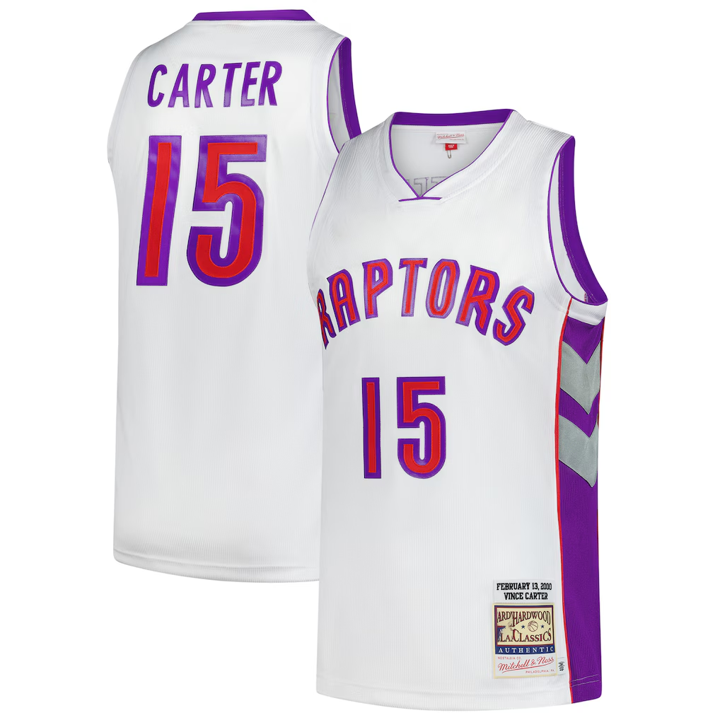 tocy T.Raptors #15 Vince Carter Mitchell & Ness White 2000 All-Star Game Authentic Jerseys