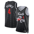 tocy T.Raptors #4 Scottie Barnes Black 2025-26 Swingman Jerseys - City Edition