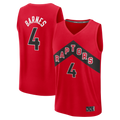 tocy T.Raptors #4 Scottie Barnes Red Fast Break Replica Jerseys - Icon Edition