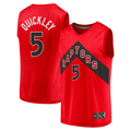 tocy T.Raptors #5 Immanuel Quickley Red Fast Break Player Jerseys - Icon Edition