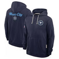Tocy T.Titans Navy Pullover Hoodies Home Game Blank Player Stitched Jerseys