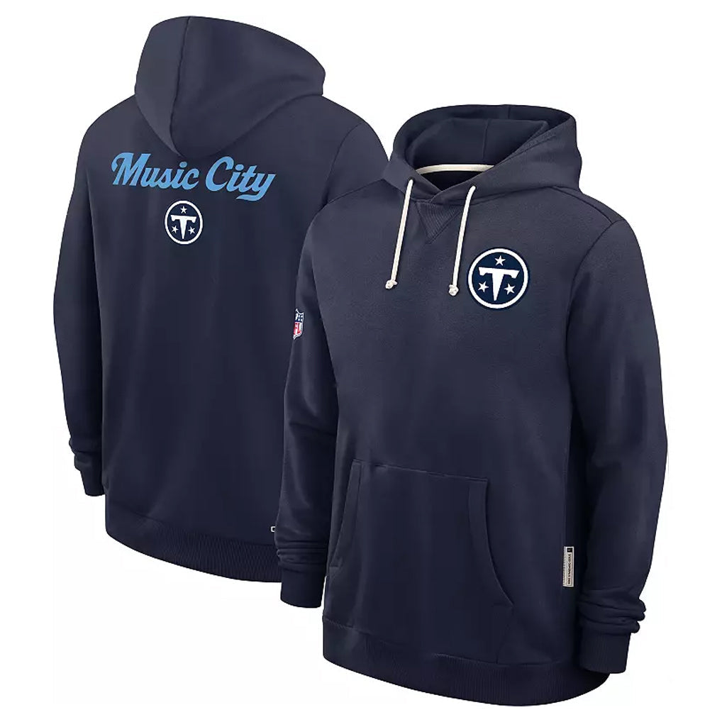 Tocy T.Titans Navy Pullover Hoodies Home Game Blank Player Stitched Jerseys