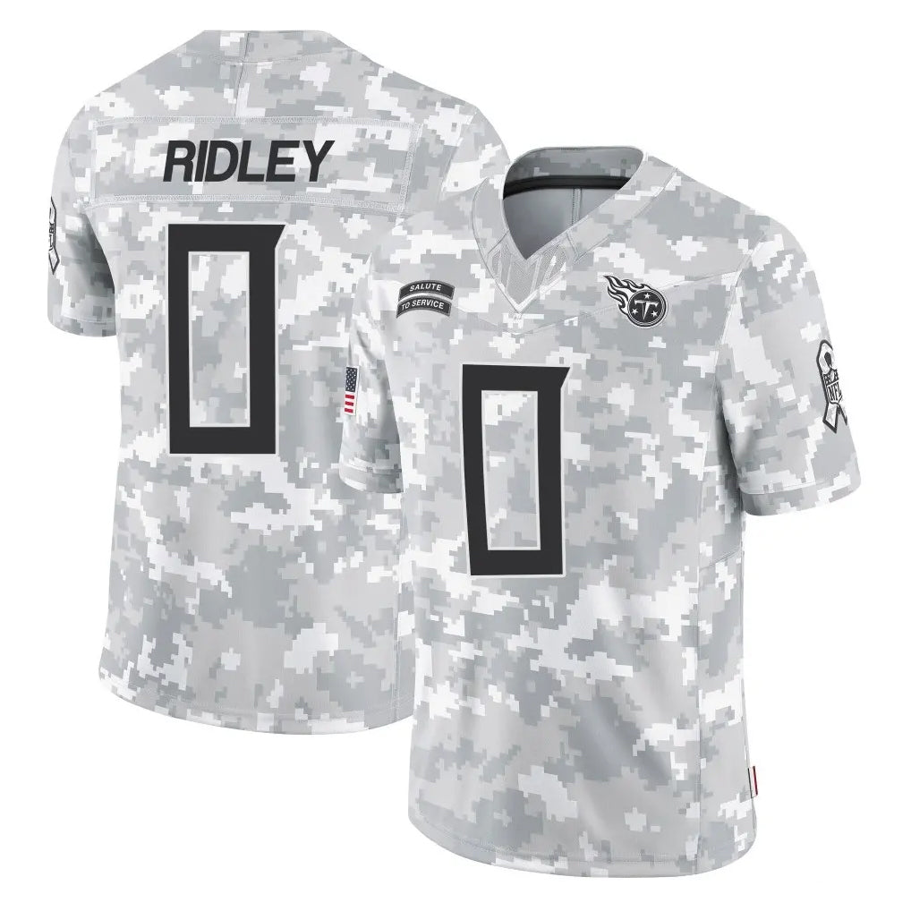 Tocy T.Titans #0 Calvin Ridley Player Arctic Camo Limited Salute to Service Home Game Stitched Jerseys