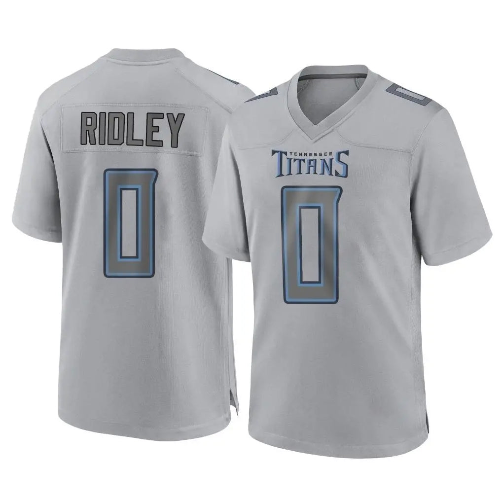 Tocy T.Titans #0 Calvin Ridley Player Gray Atmosphere Fashion Home Game Stitched Jerseys